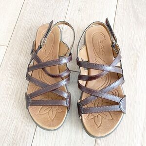 b.o.c. Women’s Dark Brown Multi-Strap Slingback Sandals